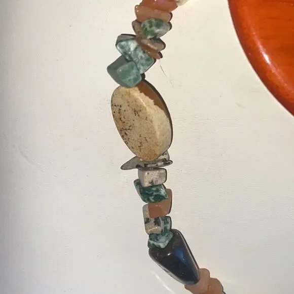 Semi Precious/Natural Stone Indian Agate & Other Stones Collar Necklace
